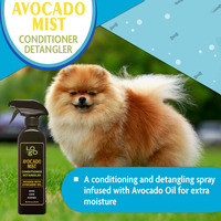 Après-shampoing en spray pour animaux de compagnie sous marque privée : Brillance, réduction de la perte de poils, spray sans rinçage léger pour chiens, chats et chiots, spray démêlant