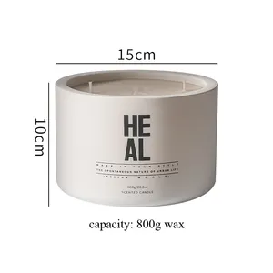Nordic Minimalist Ceramic Candle Cup And Cylinder Vessels Empty Aromatherapy Candle Jars For Home Decoration