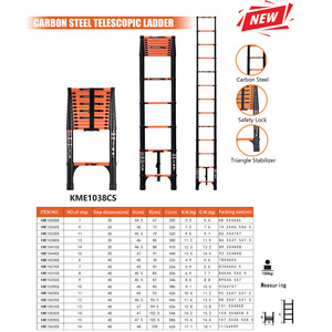 <span class=keywords><strong>Escalera</strong></span> Telescópica de Acero al Carbono Plegable de Alta Resistencia a Precio de Fábrica - Product Image 2
