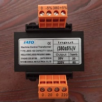 Transformateur monophasé Huatong Kai Shanshan pour compresseur d'air à vis JBK5-63VA/100VA 380V vers 220V/20V pour commande de machine, en stock