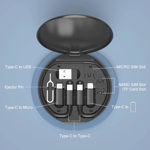 6 Trong 1 Hộp Vòng Tròn Đa <span class=keywords><strong>Mini</strong></span> <span class=keywords><strong>USB</strong></span> C Sạc Và Cáp Dữ Liệu Lưu Trữ Thiết Lập 60W 6-Trong-1 <span class=keywords><strong>USB</strong></span> Sạc Adapter Cable Kit Xách Tay - Product Image 5