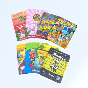 Quantité minimale de commande 500 sacs en mylar personnalisés en feuille d'aluminium avec zip-lock avec pochette holographique pour biscuits. - Product Image 6