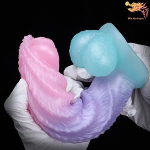 OEM ODM Factory Großhandel New Alien Leuchten <span class=keywords><strong>Dildo</strong></span> Lesben Silikon Fantasy <span class=keywords><strong>Dildo</strong></span> Frauen Männer Alien Monster <span class=keywords><strong>Dildo</strong></span> für Frauen % - Product Image 4