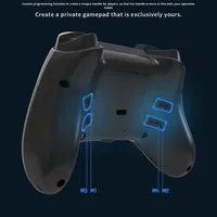 Manette de jeu à vente directe d'usine, joystick, programmation de macros, lumières RVB, vibration, connexion sans fil BT, gyroscope six axes
