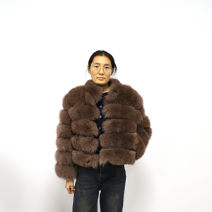 Лидер продаж, куртка из натурального меха лисы, роскошная короткая зимняя шуба из меха лисы - Product Image 5