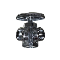 Robinet d'angle Duotian DT0488 au design moderne, type américain, en laiton chromé poli, poignée ovale, 1/2"-3/4", accessoire pour robinet d'eau