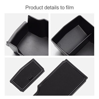 Pour Peugeot 2008/208 2021 Compatible Organiseur de console centrale Bac de rangement pour accoudoir Boîte de rangement imperméable Accessoires intérieurs