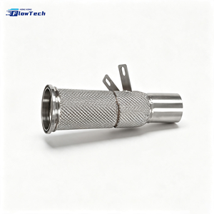 FlowTech pour BMW i8 1.5T Turbo Hybride - Downpipe d'échappement haute performance - Acier inoxydable 304 à montage direct avec bouclier thermique - Product Image 4