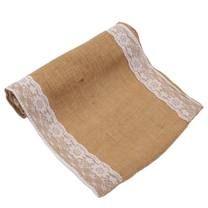 Camino de Mesa de Yute con Encaje, Decoración de Interiores, Estilo Rústico Campestre, para Bodas, Despedidas de Soltera y Fiestas - Product Image 6
