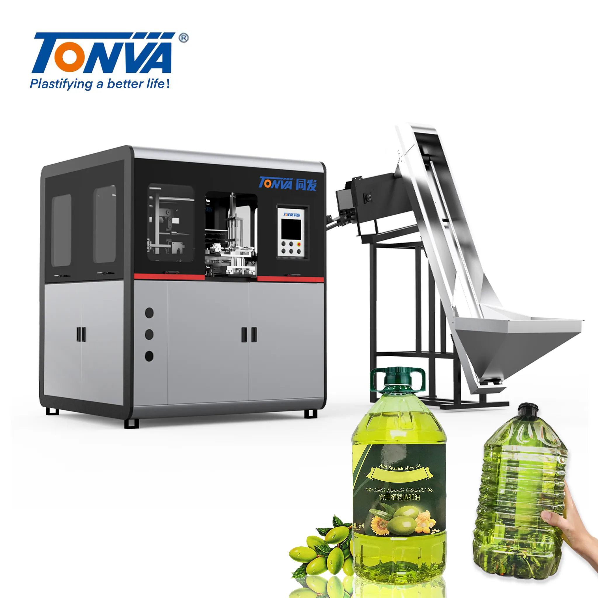 Plastic PET Olive Edible Oil Barrel Cooking Oil Bottle Blow Molding Making Machine With Production Line Solution