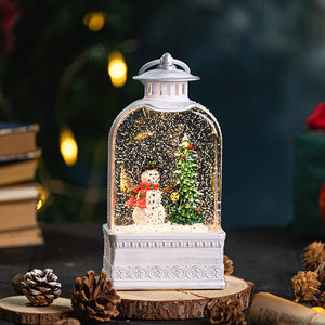 Vente chaude <span class=keywords><strong>Noel</strong></span> Noël Père Noël et Renne Village Scène Led Glitter Eau Spinning Musique Lanterne Snow Globe Décoration De Noël - Product Image 3