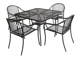 Jinhe 야외 테이블과 의자 세트 야외 가구 세트 정원 가구 세트 철 테이블과 의자 금속 테이블과 의자