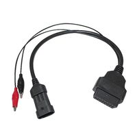 Conector de Cable Hembra OBD2 de 16 Pines con 3 Pines y 2 Clips para Adaptador de Diagnóstico de Automóviles Fiat