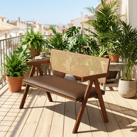 Chaise de salle à manger en rotin tressé durable de style nordique moderne avec structure métallique et rembourrage en mousse haute densité pour la maison, le bar, l'appartement, la salle de sport