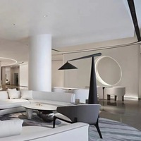 Lampadaire d'Angle Moderne LED Minimaliste Arc Designer Créatif Nordique Contemporain pour Hôtel et Salon