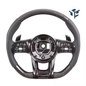 พวงมาลัยรถหนังคาร์บอนไฟเบอร์แบบเจาะรูครึ่งเดียวสำหรับ <span class=keywords><strong>Mercedes</strong></span> <span class=keywords><strong>Benz</strong></span> W204 W205 W166 W212 <span class=keywords><strong>W220</strong></span> W221 W222 C117 C43 C63 <span class=keywords><strong>AMG</strong></span> - Product Image 5