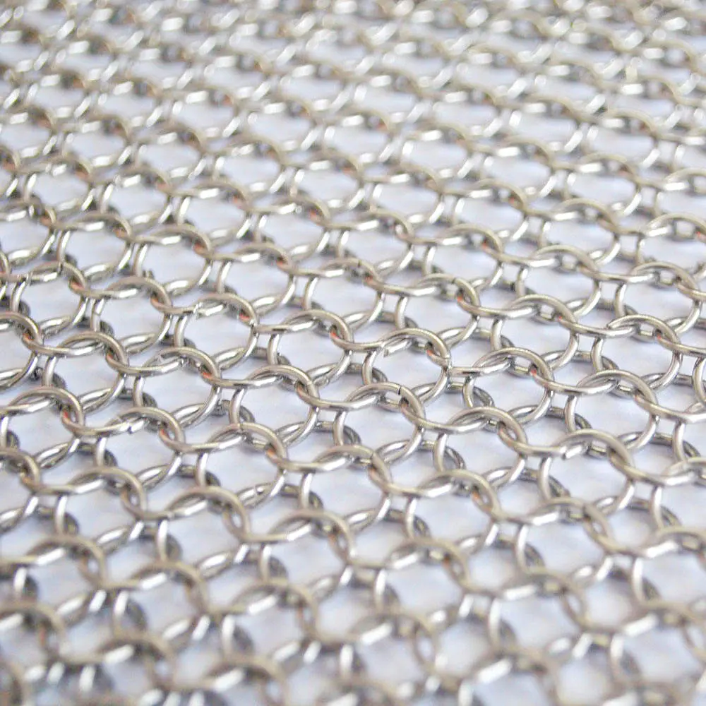 Stainless Steel Chainmail Ring Curtains Metal Decorative Mesh For Office Home Decoration Partition