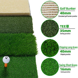 <span class=keywords><strong>4</strong></span>'ü 1 arada GP HM07 Golf Vuruş Matı Simüle Edilmiş Bunker Uzun/Kısa Çim Pratik Matı EVA Tabanlı Kaymaz Dayanıklı Yapay Çim - Product Image 4