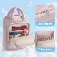 Bolsa de Transporte para Libros, Tipo Puffy, Directo de Fábrica, Bolsa de Iglesia para Útiles Escolares, Bolsa de Transporte para Biblia con Cremallera, Funda Protectora para Biblia para Mujer