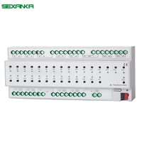 Système d'automatisation de la maison intelligente SEXANKA KNX EIB K-bus, interrupteur mural intelligent 28 voies, actionneur, contrôleur de pièce en plastique