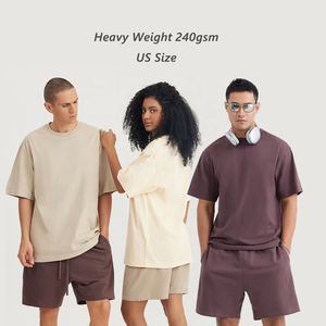 T-shirt 100 % coton taille US, T-shirts pour hommes, haute qualité, blanc, épais, broderie personnalisée, impression de logo, T-shirt unisexe surdimensionné - Product Image 2