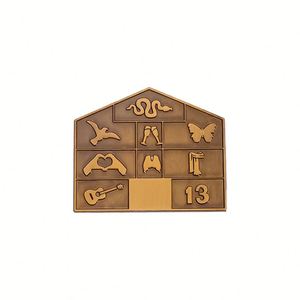 Badge en métal imprimé en typographie, personnalisé, amusant, avec ruban bleu, pour sac à dos, thème Thanksgiving, pour encourager les amis attentionnés - Product Image 5