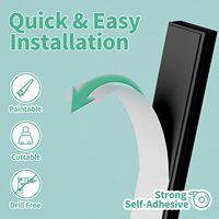Kit de canalisation de câbles auto-adhésif de 100 pouces, utilisé pour la fixation murale de téléviseurs, système de gestion des câbles flexible, dissimule jusqu'à 3-4 fils domestiques