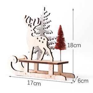 <span class=keywords><strong>Slitta</strong></span> in Legno con Renne per Decorazioni Natalizie da Interno - Product Image 2