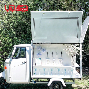 Chariots de vente ambulante à 3 roues pour la restauration rapide, camion à champagne, tricycle Ape 50, chariot de nourriture électrique mobile à vendre en Californie, États-Unis - Product Image 3