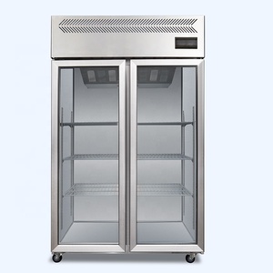 Refrigerador Comercial de Doble Puerta para Supermercado, Exhibidor Vertical de Frutas, Congelador de Carne, Enfriador de Bebidas con Puerta de Vidrio - Product Image 2