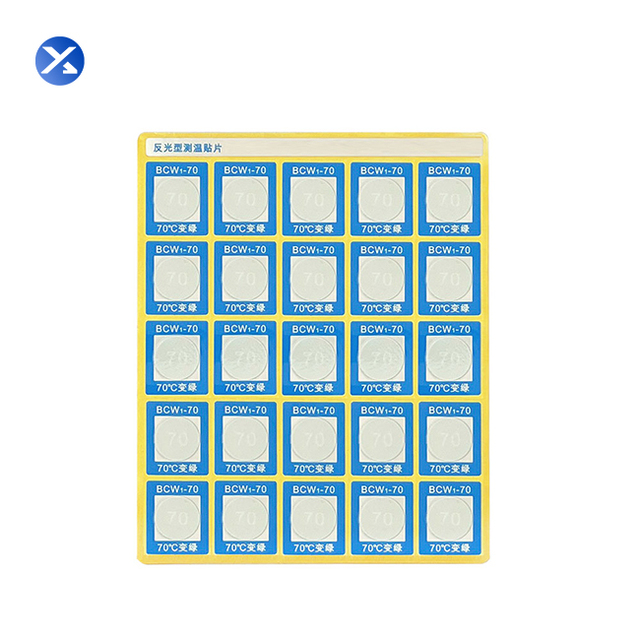Overtemperature Indicator Thermochromic Heat Monitoring Water Proof Self Adhesive Stickers for Electrical Panels Power Plants
