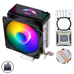 Qiuzaimno 9Cm Im Lặng RGB Fan 2 Heatpipes 4Pin Giao Diện Lỏng Phong Cách Máy Tính Trường Hợp Fan Cho 12th Gen CPU Giọt Đội Chiến Đấu - Product Image 1