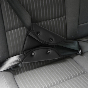 नरम बुना हुआ कपड़ा मोटर वाहन सीट बेल्ट कंटेनर सुविधाजनक त्रिकोण बटन प्रकार कार सुरक्षा बेल्ट - Product Image 5