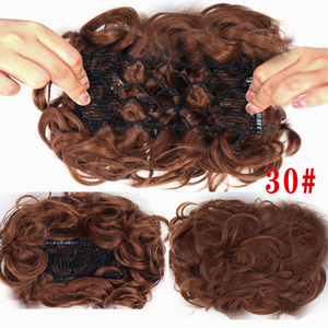 Vente en gros, Chignon synthétique bouclé, Extension capillaire, queue de cheval, postiche - Product Image 1