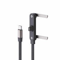 240W Typ-C Kabel 5A Schnellladung Eingebauter Telefonständer 2-in-1 Halterung für iPhone 15/16/17