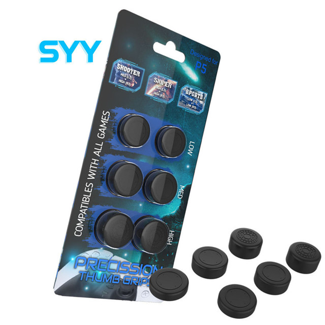 SYY 6 in 1 Silicon Joystick Cover Grip Thumb Stick Protector Cap Set for PS5 Controller Accessories