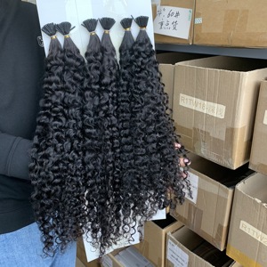 Extension de cheveux humains crépus bouclés, vente en gros, 4A 4B 4C, Extension de cheveux humains, Micro lien, I Tip, Extensions de cheveux bouclés pour femmes noires - Product Image 3