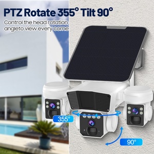 4G / WiFi Solar <b>Camera</b> Three Lens Screen Outdoor Low Power Battery IP PIR Human Detection CCTV Security Protection Cameras - Product Image 2
