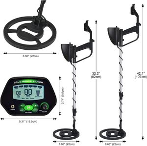 Detector de Metales Subterráneo MD4090, Buscador de Tesoros de Oro con Alta Sensibilidad y Amplio Rango de Medición, Negro/Verde - Product Image 2