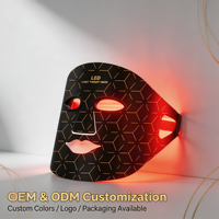 Masque facial de luminothérapie rouge, masque LED professionnel pour le visage, 660 nm 850 nm, masque de beauté en silicone pour éliminer les rides et l'acné
