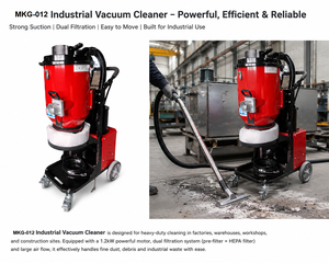 Extracteur de poussière industriel 1,2 kW 120 V pour le ponçage des sols en béton, aspirateur avec filtre, résistance industrielle 1 - Product Image 1