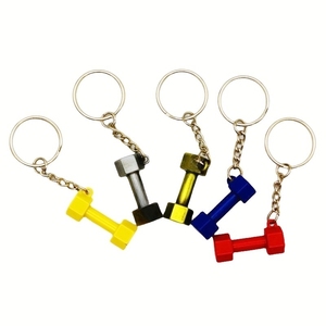 Adjustable Stainless Steel Business Designer Sports DIY for Gym Dumbbell Aerobic Barbell Key Chain Set High-quality Fashion