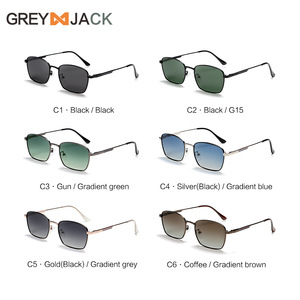 แว่นกันแดดเกรย์แจ็ค ยูนิเซ็กส์ กรอบสแตนเลสสีดำ เลนส์ TAC ป้องกันรังสียูวี 400 บานพับสปริง ดีไซน์ทนทาน - Product Image 4