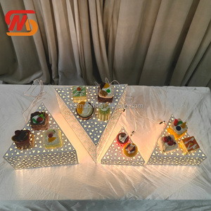 SMOOTH Factory Metal Triangle dessert Display Stand for Hotel Wedding Home <b>Party</b> <b>Decor</b> - Product Image 1