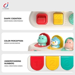 Chengji peekaboo montessori giocattolo pop-up animali pulsante gioco pensiero logico formazione nascondino giochi interattivi - Product Image 3