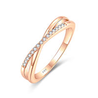 Aanpasbare Moissanite Mode Waterdichte Sieraden Verloving Zirkoon Mannelijke En Vrouwelijke Geliefden Ring Eenvoudige Ring Valentijnsdag Cadeau