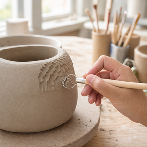 Ensemble de 5 outils en bois pour la <span class=keywords><strong>poterie</strong></span> et l'argile, pour enfants, étudiants, sculpture, sculpture sur bois, bricolage, artisanat, fournitures artistiques, kit d'outils de modelage pour enfants - Product Image 2
