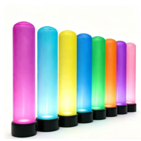 Colonne lumineuse LED gonflable personnalisée en tissu Oxford avec souffleur pour la décoration de mariages, de fêtes et d'événements commerciaux