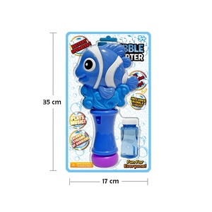 Verano al aire libre diversión dibujos animados peces burbuja varitas <span class=keywords><strong>con</strong></span> luz, Mini burbuja varita iluminar burbuja juguete para niños fiesta Favor - Product Image 4