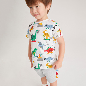 OA 60 Días OEM ODM Conjunto de Verano para Niño 100% Algodón con Estampado de Dinosaurio, Camiseta de Manga Corta y Pantalones Cortos, Conjunto de 2 Piezas - Product Image 3